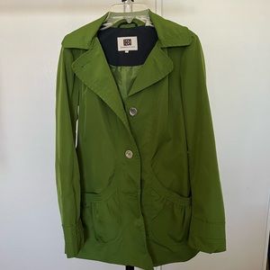 Green trench coat